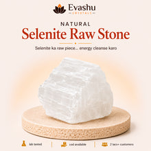 Load image into Gallery viewer, Authentic natural Selenite Raw Stone for Energy Cleansing and Peaceful Vibration, shown as the main Evashu product view
