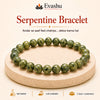 Authentic natural Serpentine Bracelet for Inner Detox and Emotional Release, shown as the main Evashu product view