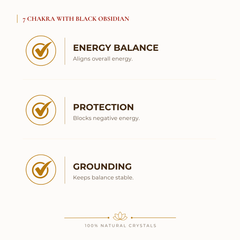 7 Chakra with Black Obsidian Bracelet benefits for nazar protection and negative-energy shielding, explained in an Evashu natural-crystal guide – seven chakra