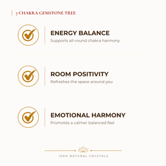 7 Chakra Gemstone Crystal Tree benefits for grounding and balanced energy, explained in an Evashu natural-crystal guide