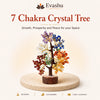 Authentic natural 7 Chakra Gemstone Crystal Tree for Energy Balance and Room Positivity, shown as the main Evashu product view