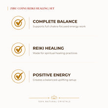 Load image into Gallery viewer, Crystal Zibu Coin Set benefits for focus and mental clarity, explained in an Evashu natural-crystal guide
