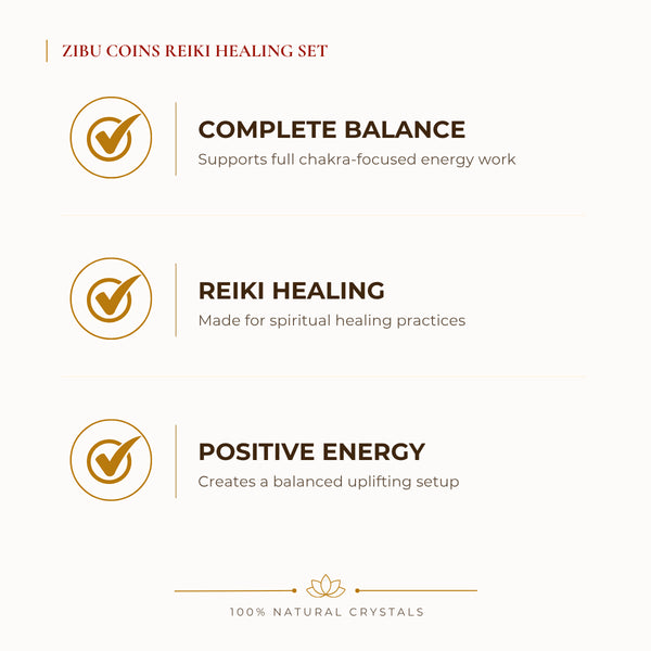 Crystal Zibu Coin Set benefits for focus and mental clarity, explained in an Evashu natural-crystal guide