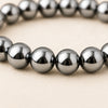 Close-up of authentic natural Hematite showing crystal texture, colour and craftsmanship