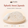 Authentic natural Sphatik Japmala 6mm Japmala for Mind Clarity and Mantra Focus, shown as the main Evashu product view