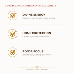 Sphatik Shree Yantra benefits for wealth attraction and prosperity intention, explained in an Evashu natural-crystal guide