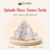 Authentic natural Sphatik Shree Yantra Turtle Shree Yantra for Vastu Wealth and Protection Shield, shown as the main Evashu product view