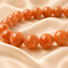 Load image into Gallery viewer, Close-up of authentic natural Sunstone showing crystal texture, colour and craftsmanship
