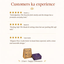 Load image into Gallery viewer, Evashu customer reviews and verified buyer feedback for Tiger Eye, Amethyst &amp; Evil Eye Bracelet
