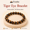 Authentic natural Tiger Eye Bracelet for Willpower and Focused Direction, shown as the main Evashu product view