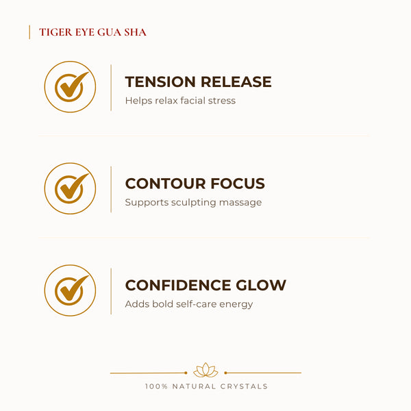 Tiger Eye Gua Sha benefits for calm mind and stress relief, explained in an Evashu natural-crystal guide