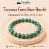 Authentic natural Turquoise Green Bracelet for Peace and Emotional Balance, shown as the main Evashu product view