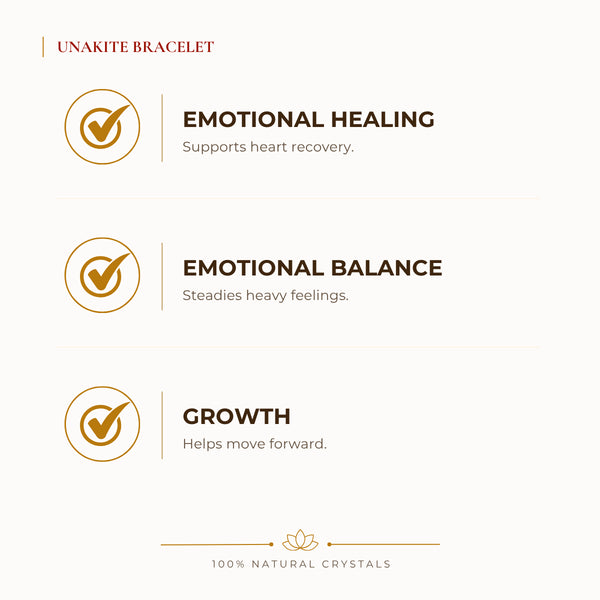 Unakite Bracelet benefits for focus and mental clarity, explained in an Evashu natural-crystal guide