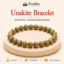 Load image into Gallery viewer, Authentic natural Unakite Bracelet for Emotional Healing and Emotional Balance, shown as the main Evashu product view
