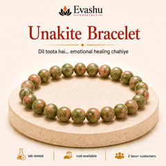 Authentic natural Unakite Bracelet for Emotional Healing and Emotional Balance, shown as the main Evashu product view