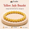 Authentic natural Yellow Jade Bracelet for Joy and Positivity, shown as the main Evashu product view