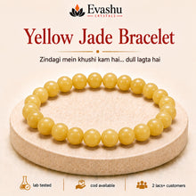 Load image into Gallery viewer, Authentic natural Yellow Jade Bracelet for Joy and Positivity, shown as the main Evashu product view
