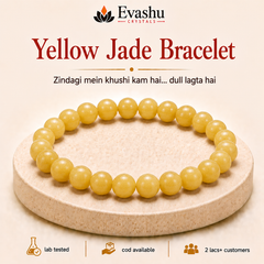 Authentic natural Yellow Jade Bracelet for Joy and Positivity, shown as the main Evashu product view