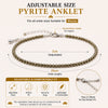 Pyrite Anklet (Pack of 2) – Natural Crystal Anklet for Confidence, Focus & Daily Wear | Minimal Jewellery for Women