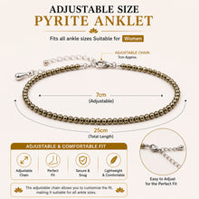 Load image into Gallery viewer, Pyrite Anklet (Pack of 2) – Natural Crystal Anklet for Confidence, Focus &amp; Daily Wear | Minimal Jewellery for Women
