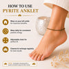 Pyrite Anklet (Pack of 2) – Natural Crystal Anklet for Confidence, Focus & Daily Wear | Minimal Jewellery for Women