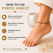 Load image into Gallery viewer, Pyrite Anklet (Pack of 2) – Natural Crystal Anklet for Confidence, Focus &amp; Daily Wear | Minimal Jewellery for Women
