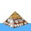 Original Gomti Chakra Orgone Pyramid - Reiki Healing, Vastu Protection & Decorative Showpiece - Close Up Detail Texture | Natural Seven Chakra Crystal Crystal Product for Evil Eye Protection & Negative Energy Shield