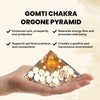 Original Gomti Chakra Orgone Pyramid - Reiki Healing, Vastu Protection & Decorative Showpiece - Side View | Natural Seven Chakra Crystal Crystal Product for Evil Eye Protection & Negative Energy Shield