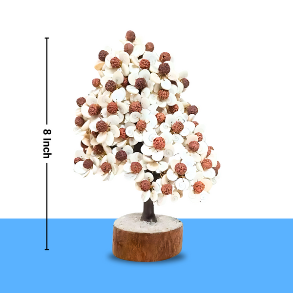 Natural & Original Gomti Chakra Crystal Tree – Wealth, Abundance & Prosperity | Showpiece for Home & Office - In Use View | Natural Seven Chakra, Rudraksha Crystal Crystal Tree for Evil Eye Protection & Negative Energy Shield