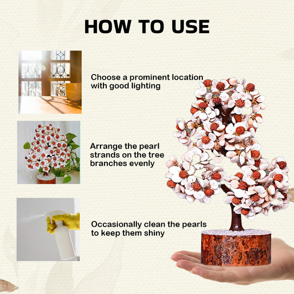 Natural & Original Gomti Chakra Crystal Tree – Wealth, Abundance & Prosperity | Showpiece for Home & Office - Lifestyle View | Natural Seven Chakra, Rudraksha Crystal Crystal Tree for Evil Eye Protection & Negative Energy Shield