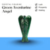 Green Aventurine Angel – Symbol of Luck, Healing, and Prosperity – Bringer of Growth and Positive Energy - Front View | Natural Green Aventurine, Seven Chakra Crystal Ring for Wealth & Abundance