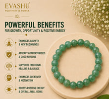 Load image into Gallery viewer, Green Aventurine Bracelet – Natural Beaded Bracelet for Health, Balance &amp; Everyday Wear | Unisex Crystal Jewellery - Close Up Detail Texture | Natural Green Aventurine, Seven Chakra Crystal Bracelet for Wealth &amp; Abundance
