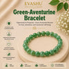 Green Aventurine Bracelet – Natural Beaded Bracelet for Health, Balance & Everyday Wear | Unisex Crystal Jewellery - Front View | Natural Green Aventurine, Seven Chakra Crystal Bracelet for Wealth & Abundance