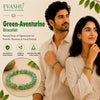 Green Aventurine Bracelet – Natural Beaded Bracelet for Health, Balance & Everyday Wear | Unisex Crystal Jewellery - On Hand View | Natural Green Aventurine, Seven Chakra Crystal Bracelet for Wealth & Abundance