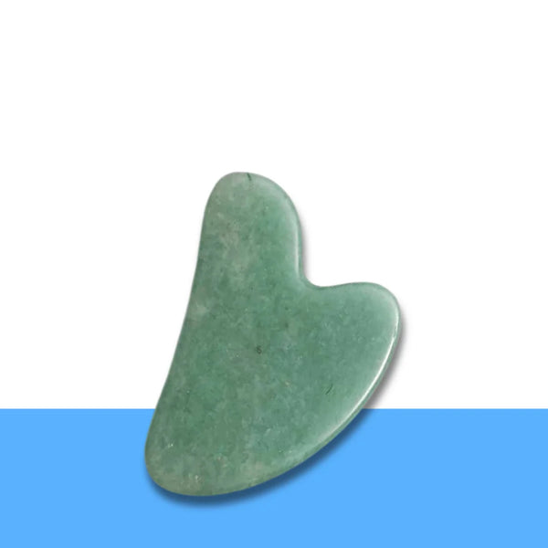 Green Aventurine Gua Sha – Symbol of Opportunity, Prosperity, and Growth – Perfect for Skincare - Close Up Detail Texture | Natural Green Aventurine, Seven Chakra Crystal Raw Crystal for Wealth & Abundance