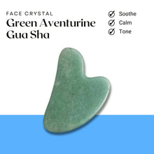 Load image into Gallery viewer, Green Aventurine Gua Sha – Symbol of Opportunity, Prosperity, and Growth – Perfect for Skincare - Front View | Natural Green Aventurine, Seven Chakra Crystal Raw Crystal for Wealth &amp; Abundance
