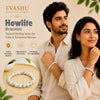 Howlite Bracelet – Natural Stone Bracelet for Calm Focus, Emotional Wellness & Everyday Wear | Unisex Crystal Jewellery - On Hand View | Natural Seven Chakra Crystal Bracelet for Calmness & Stress Relief