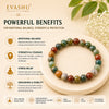 Indian Agate Bracelet – Natural Stone Bracelet for Balance, Grounding & Everyday Wear | Unisex Crystal Jewellery - Close Up Detail Texture | Natural Crystal Bracelet for Chakra Balance & Energy Alignment
