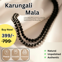 Load image into Gallery viewer, Powerful Karungali Mala for Protection, Success &amp; Mental Strength
