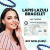 Spiritual Connection & Confidence: Original Blue Lapis Lazuli Round Beaded Bracelet for Unisex - Lifestyle View | Natural Lapis Lazuli, Seven Chakra Crystal Bracelet for Success, Confidence & Career Growth