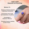 Lapis Lazuli Ring (Adjustable) – Symbol of Wisdom, Truth, and Royal Protection – Perfect for Unisex Wear - Scale Reference | Natural Pyrite, Lapis Lazuli, Seven Chakra Crystal Ring for Evil Eye Protection & Negative Energy Shield