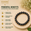Lava Extract Bracelet – Natural Beaded Bracelet for Focus, Grounding & Everyday Wear | Unisex Crystal Jewellery - Close Up Detail Texture | Natural Seven Chakra Crystal Bracelet for Evil Eye Protection & Negative Energy Shield