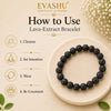 Lava Extract Bracelet – Natural Beaded Bracelet for Focus, Grounding & Everyday Wear | Unisex Crystal Jewellery - Side View | Natural Seven Chakra Crystal Bracelet for Evil Eye Protection & Negative Energy Shield