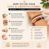 Love & Growth Combo of 3 Crystal Bracelets – Pyrite, Rose Quartz & 7 Chakra Bracelet Set | Unisex Daily Wear & Gifting Combo - Side View | Natural Pyrite, Rose Quartz, Seven Chakra Crystal Bracelet for Wealth & Abundance