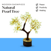 Natural Pearl Tree – Inner Peace & Emotional Healing | Perfect Showpiece for Housewarming, Diwali & Gifting - Front View | Natural Crystal Ring for Wealth & Abundance