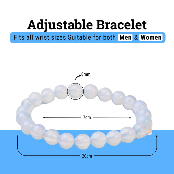 Positivity & Balance - Opal Bracelet for luminous everyday wear and inner harmony - Close Up Detail Texture | Natural Crystal Bracelet for Evil Eye Protection & Negative Energy Shield