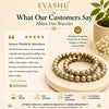 Natural Pyrite Bracelet Pack of 2 | Adjustable Wealth & Protection Crystal Bracelets for Men & Women - On Hand View | Natural Pyrite Crystal Bracelet for Evil Eye Protection & Negative Energy Shield