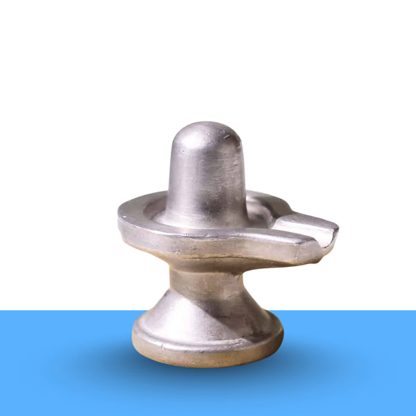 Premium Parad Mercury Shivling with polished metallic shine for peace, prosperity and protection.