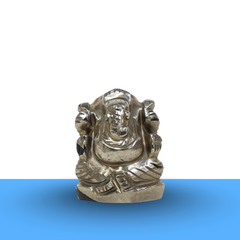 Pyrite Stone Ganesh figurine with metallic finish, symbolizing abundance, prosperity and protection.