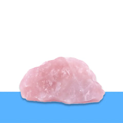 Raw Rose Quartz crystal stone representing love, comfort, and harmony.